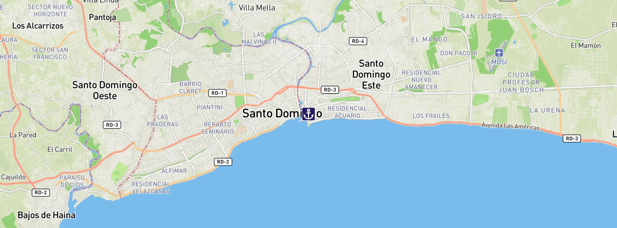 Map of Santo Domingo