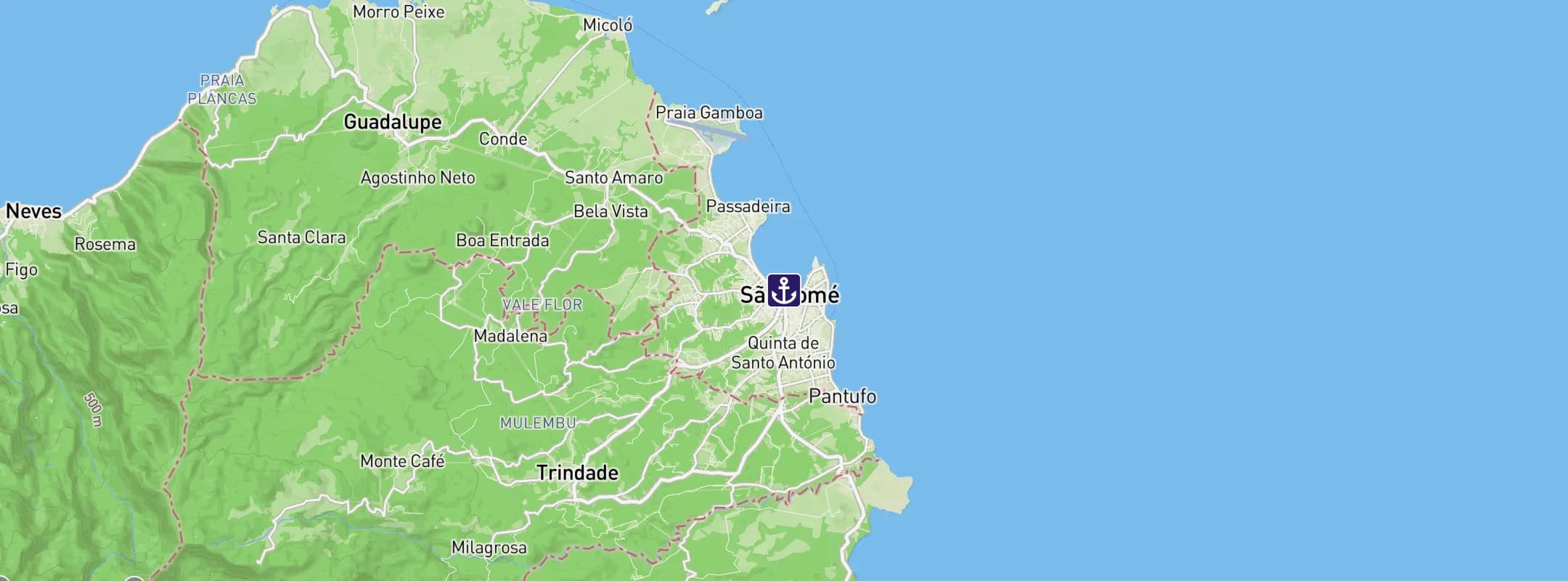 Map of Sao Tome Island
