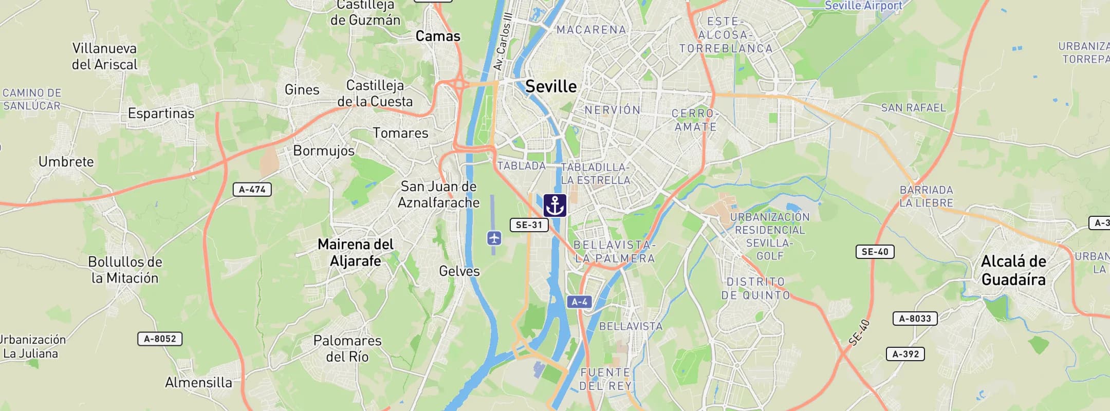 Map of Seville
