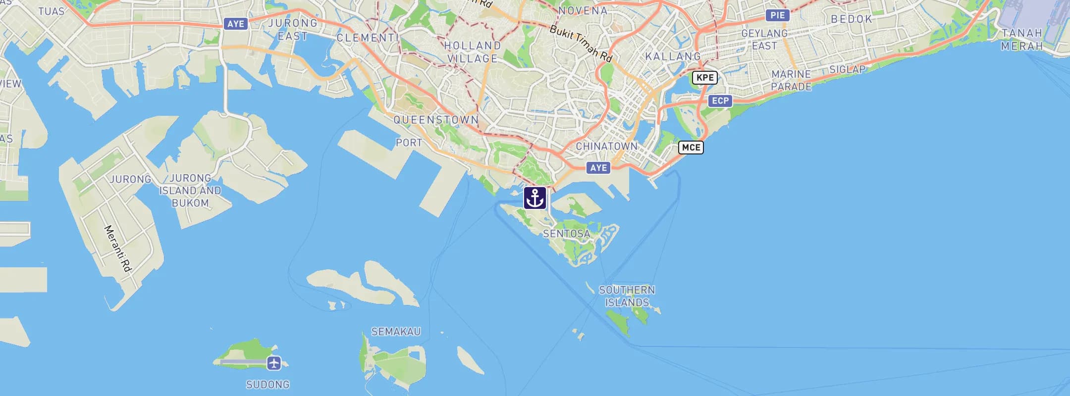 Map of Singapore-Harbourfront