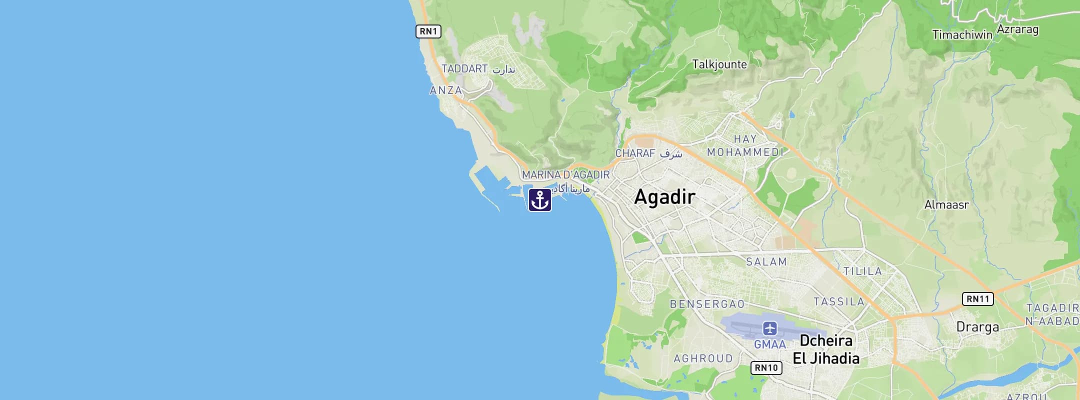Map of Agadir