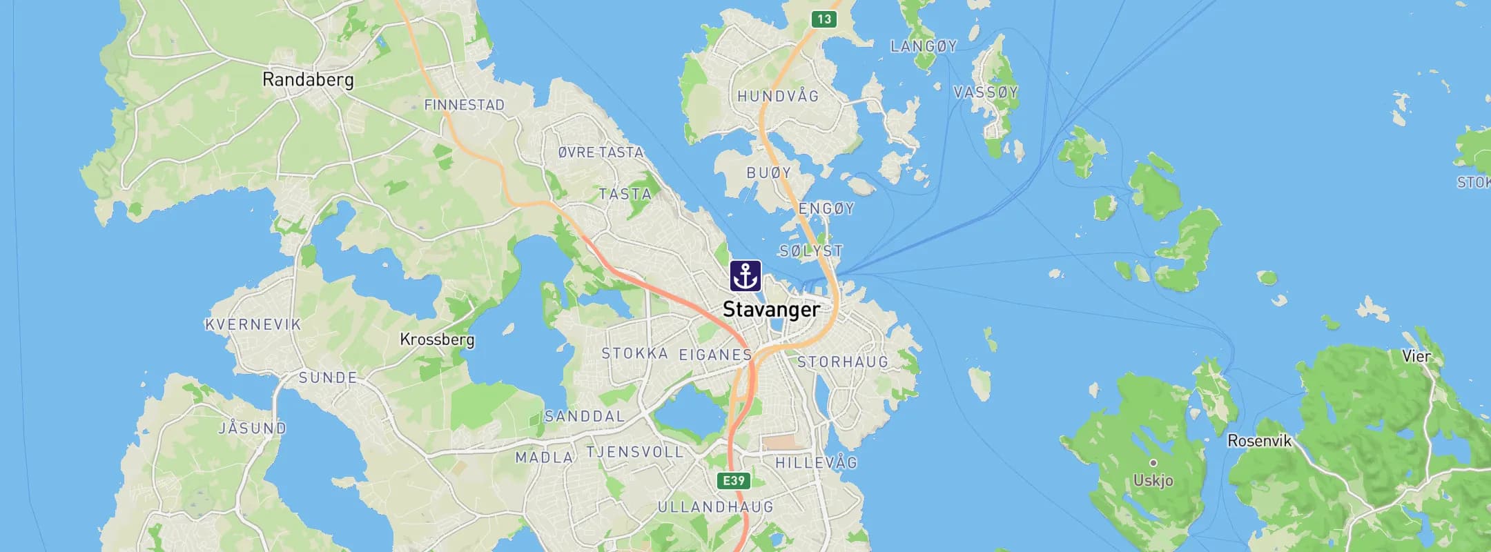 Map of Stavanger