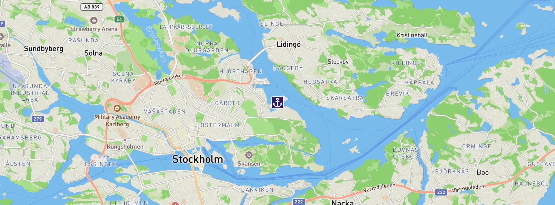 Map of Stockholm