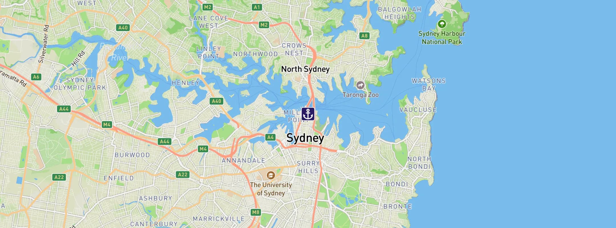 Map of Sydney