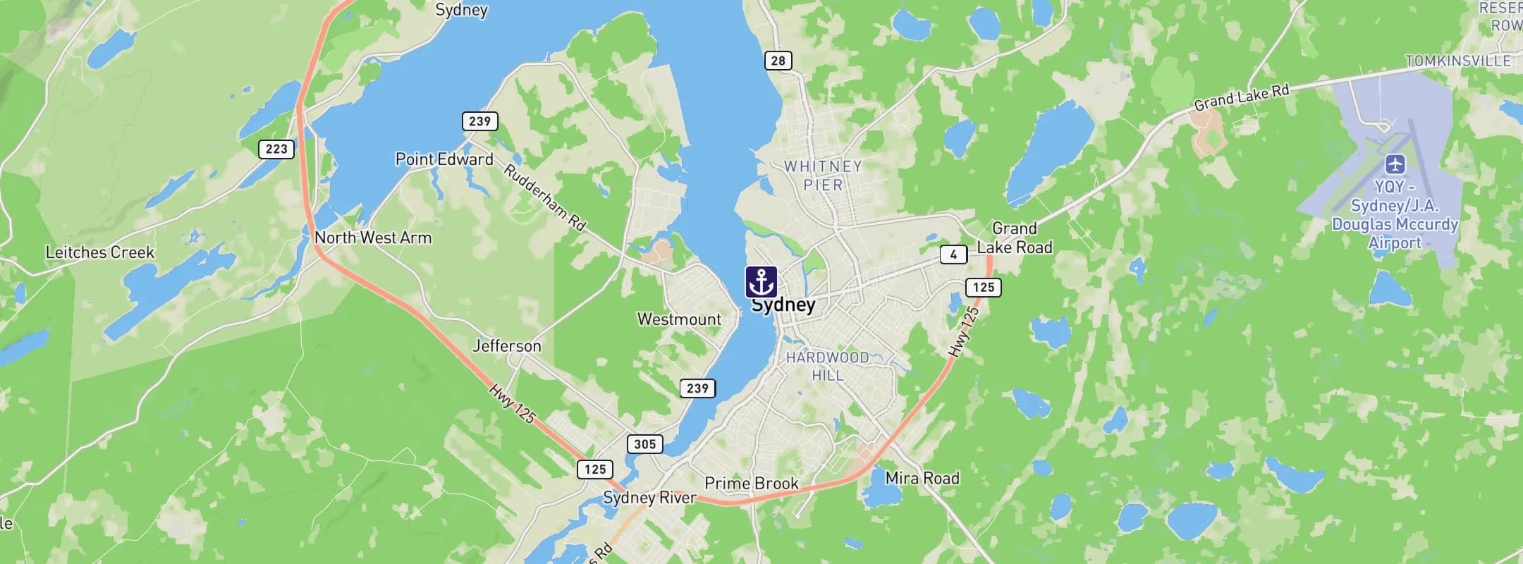 Map of Sydney NS