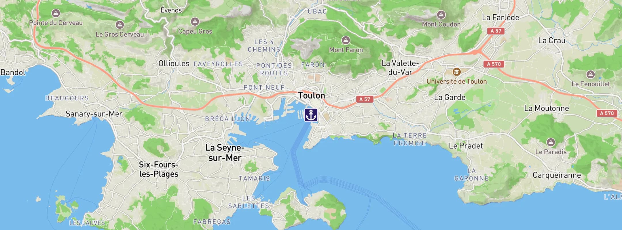 Map of Toulon