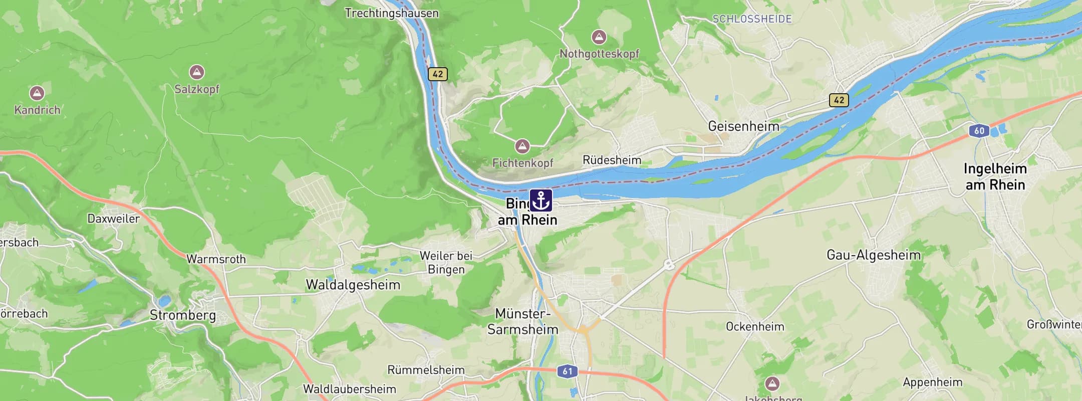 Map of Bingen am Rhein