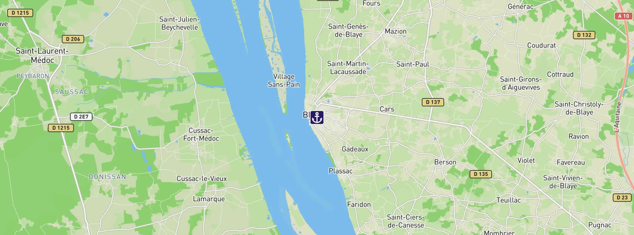 Map of Blaye