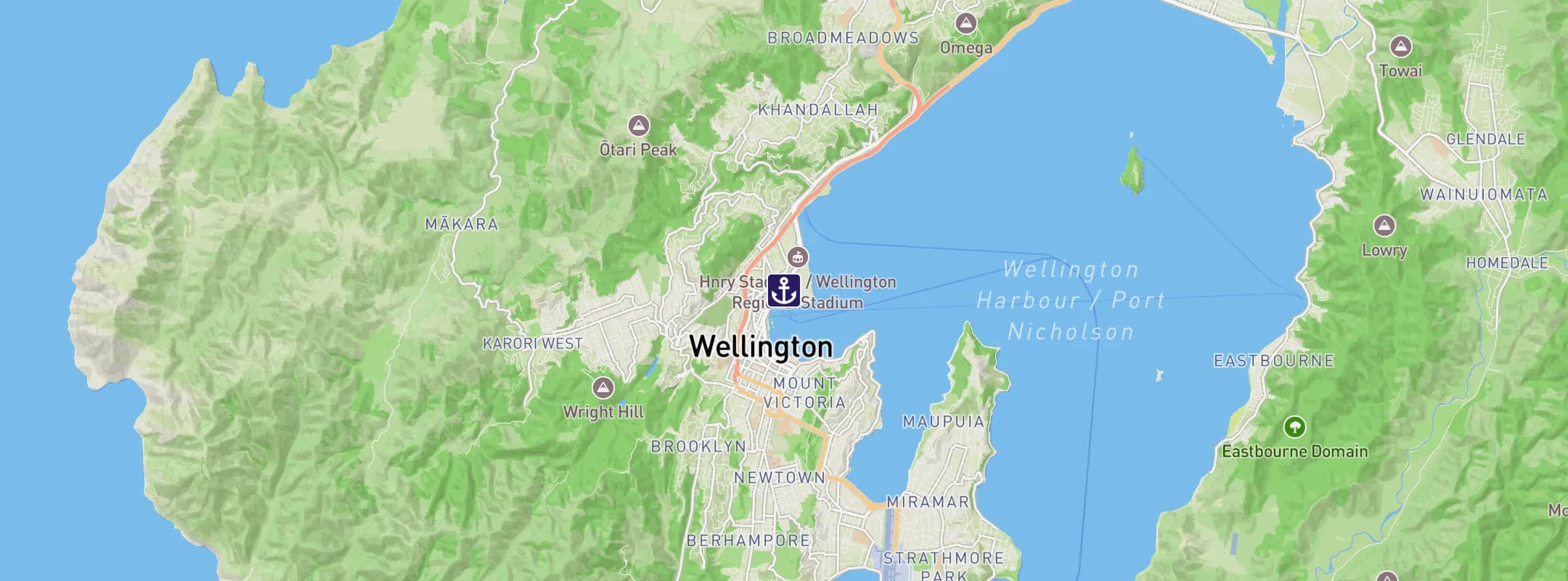 Map of Wellington