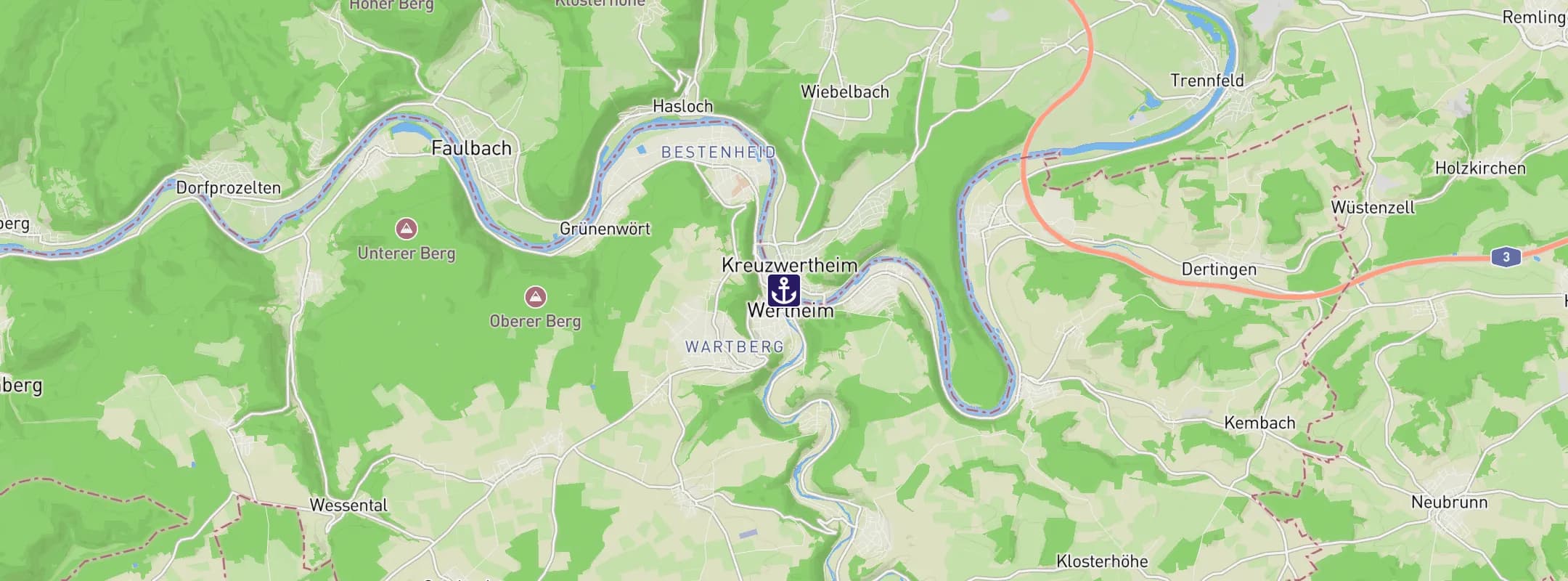Map of Wertheim am Main