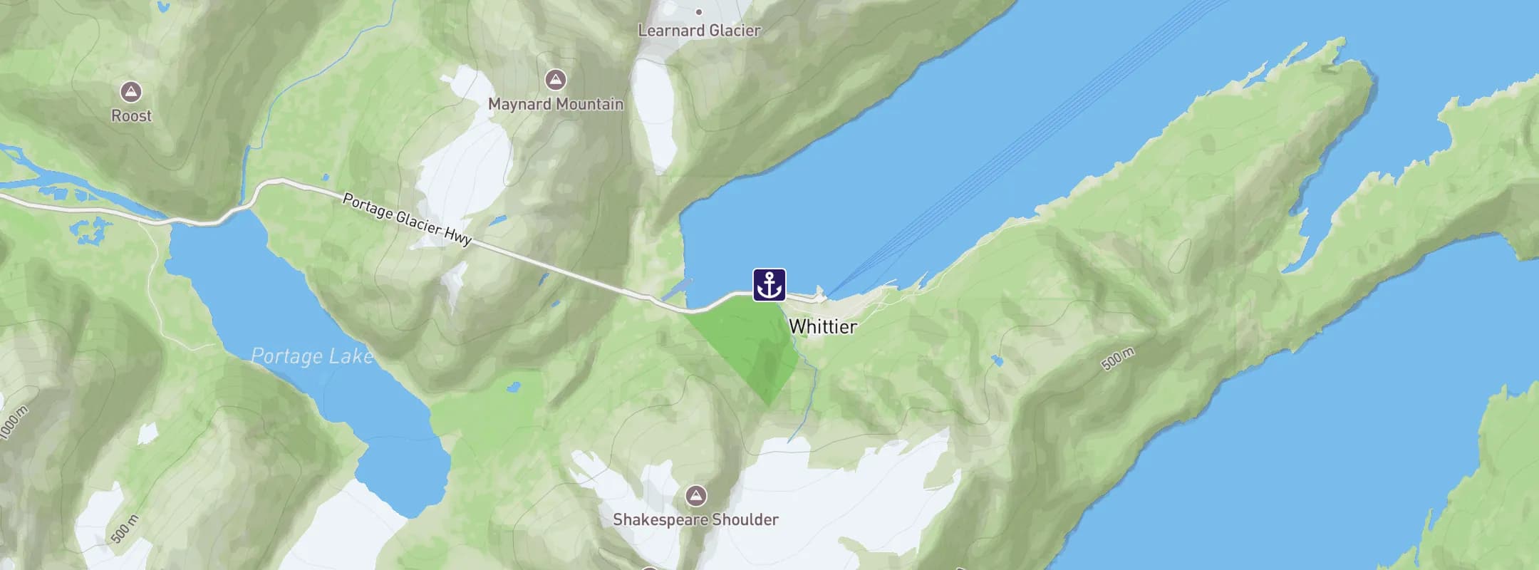 Map of Whittier