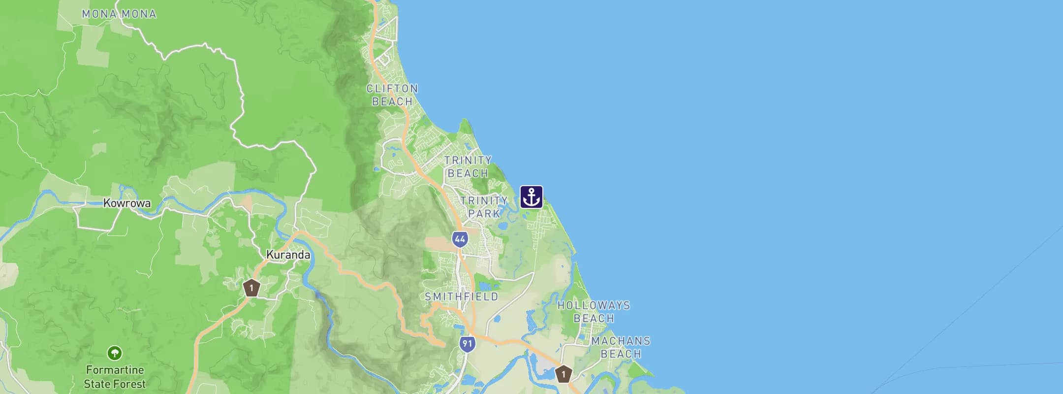Map of Yorkeys Knob