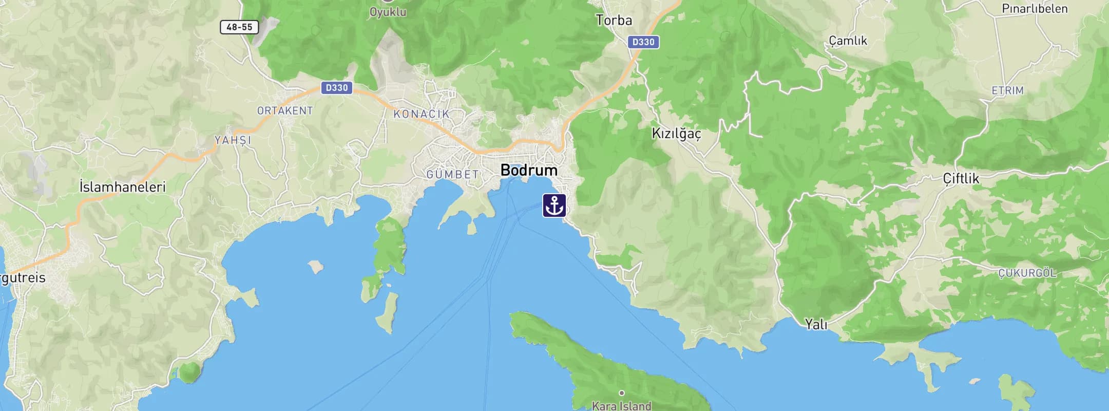 Map of Bodrum
