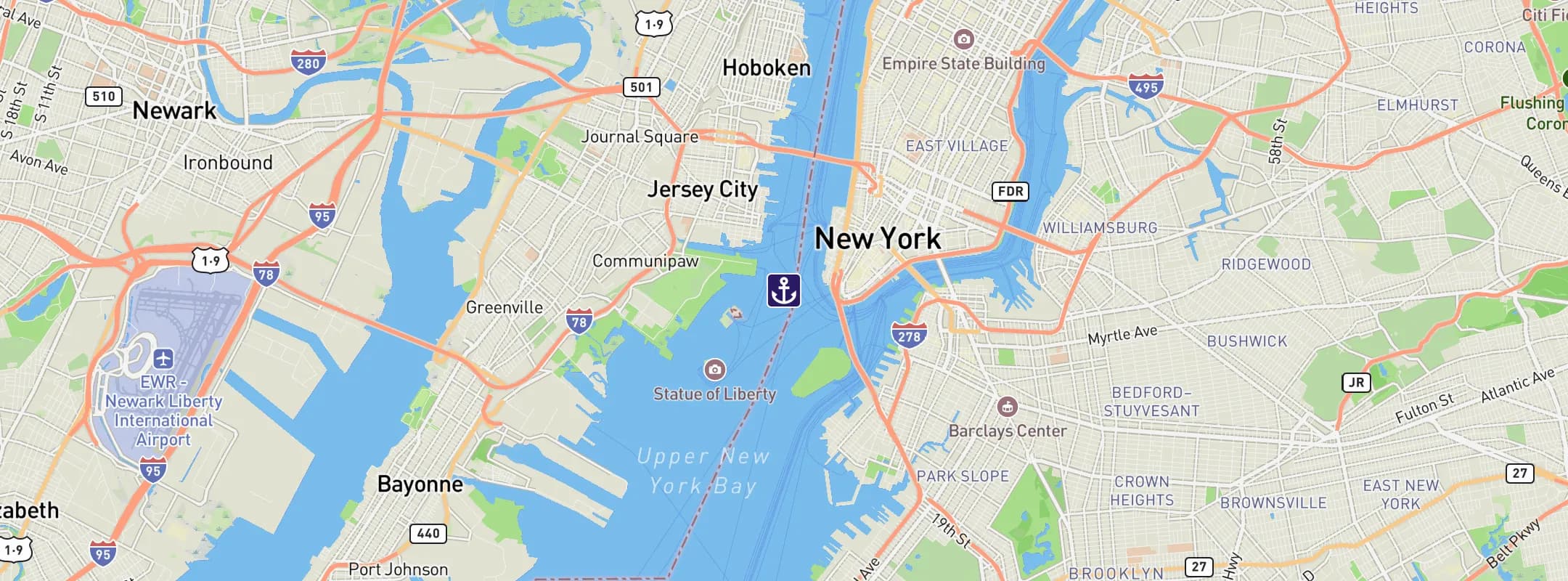 Map of New York