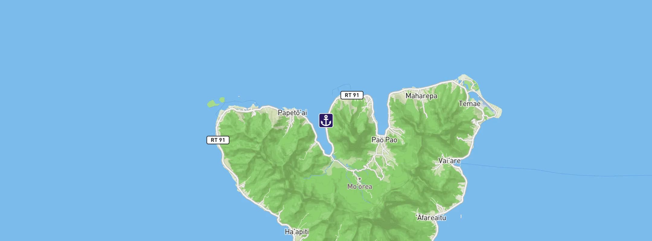 Map of Baie de Opunohu