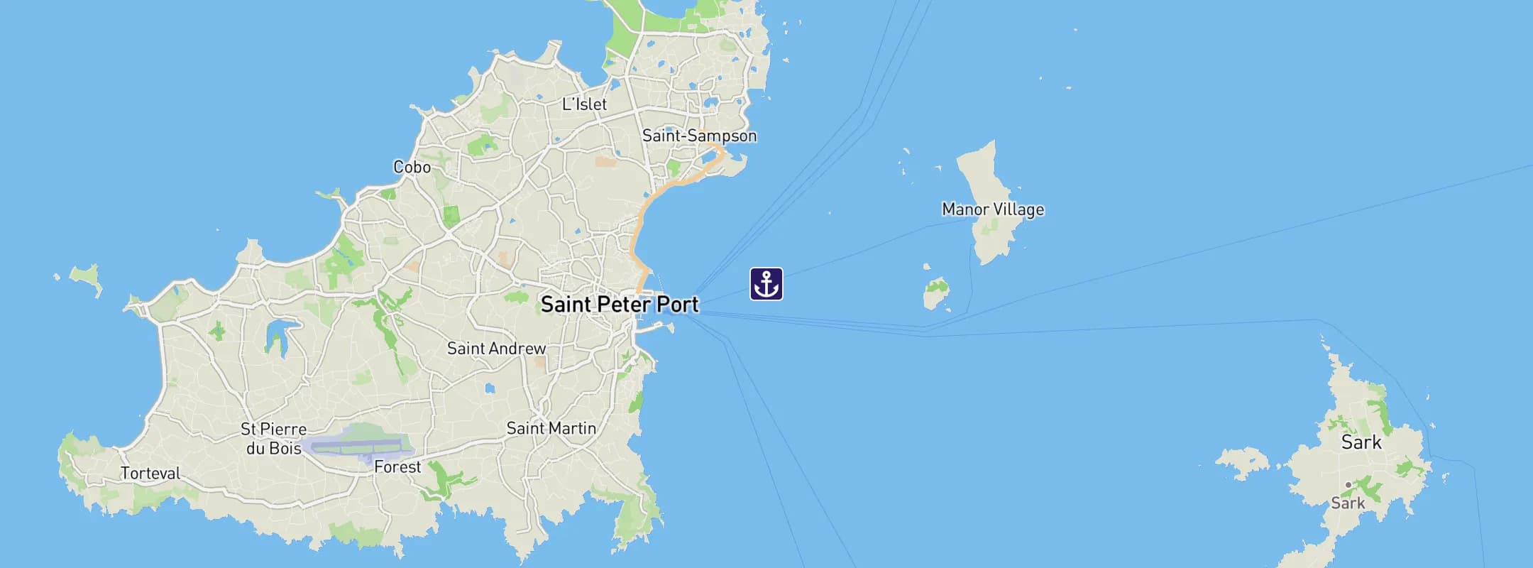 Map of Guernsey Island