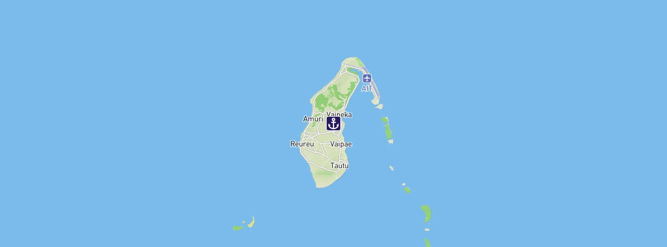 Map of Aitutaki Island