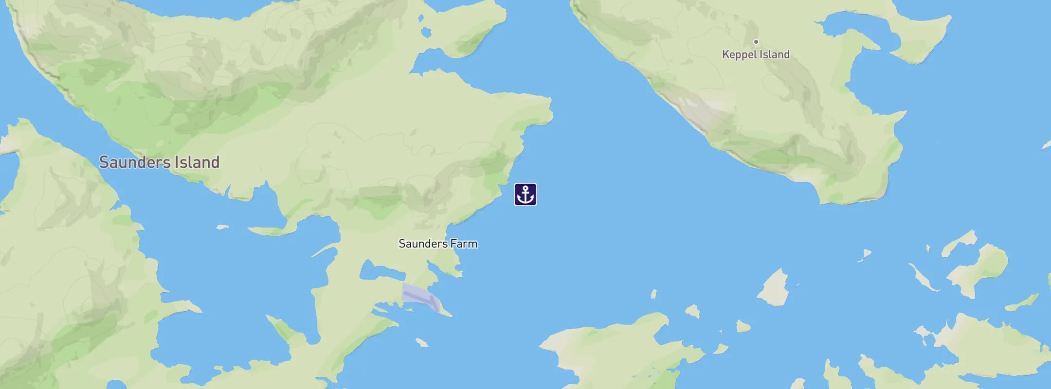 Saunders Island cruise port