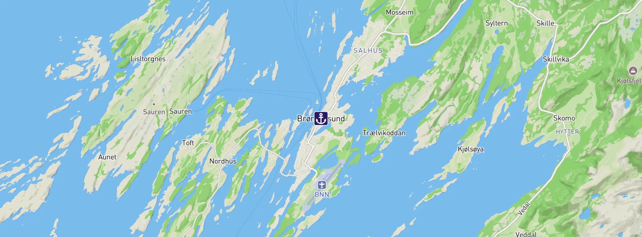 Map of Bronnoysund