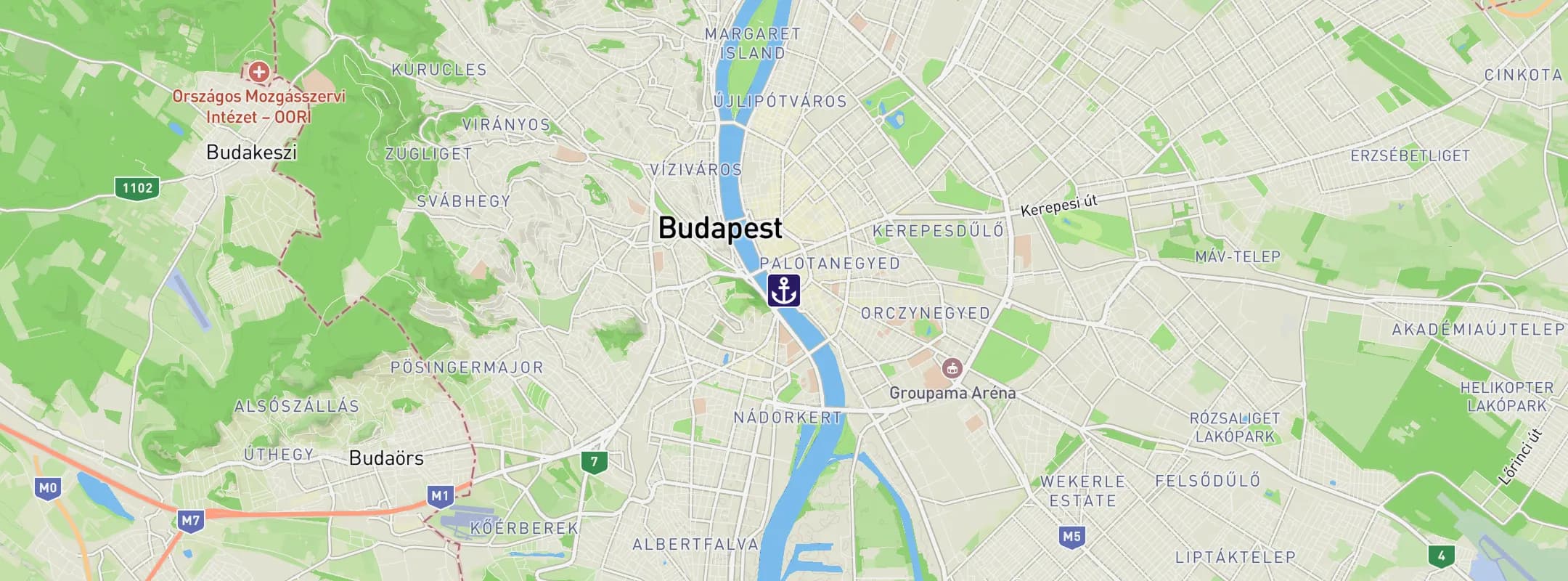 Map of Budapest