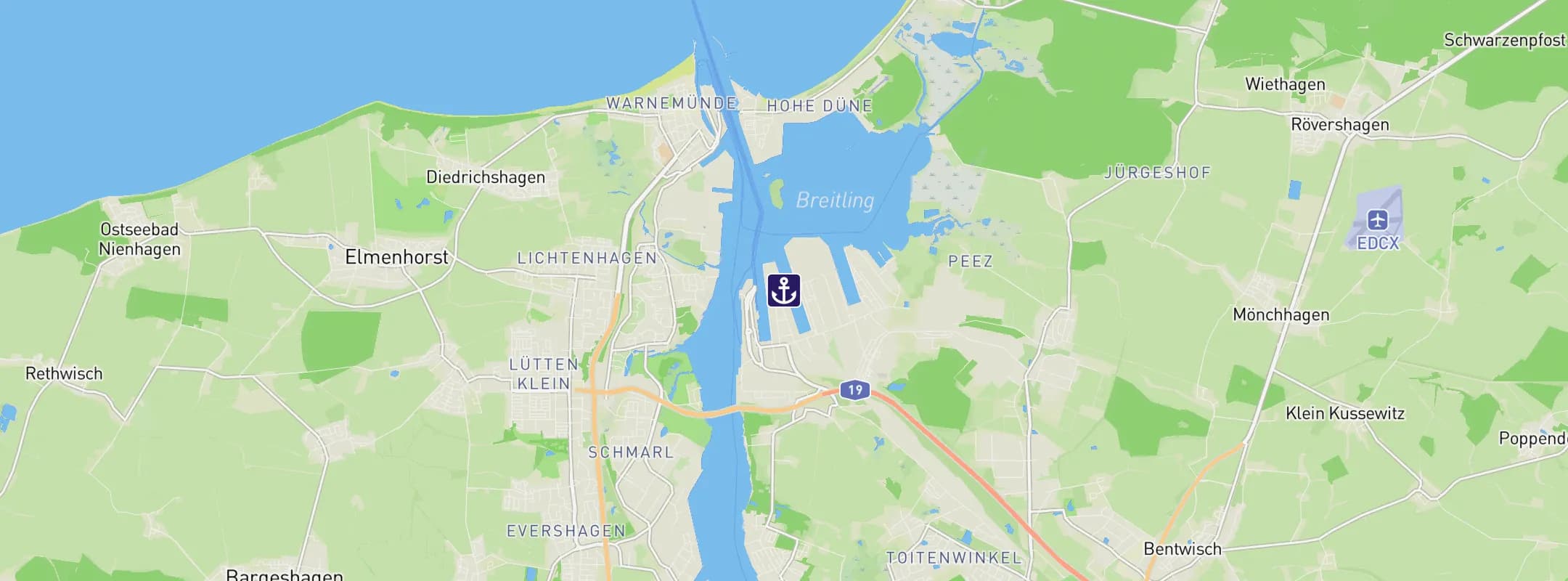 Map of Rostock