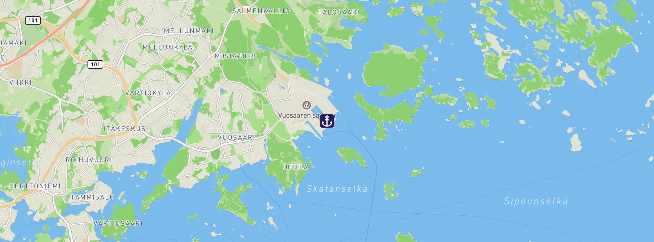 Map of Helsinki-Vuosaari