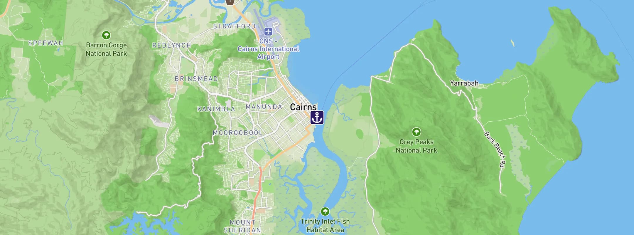 Map of Cairns