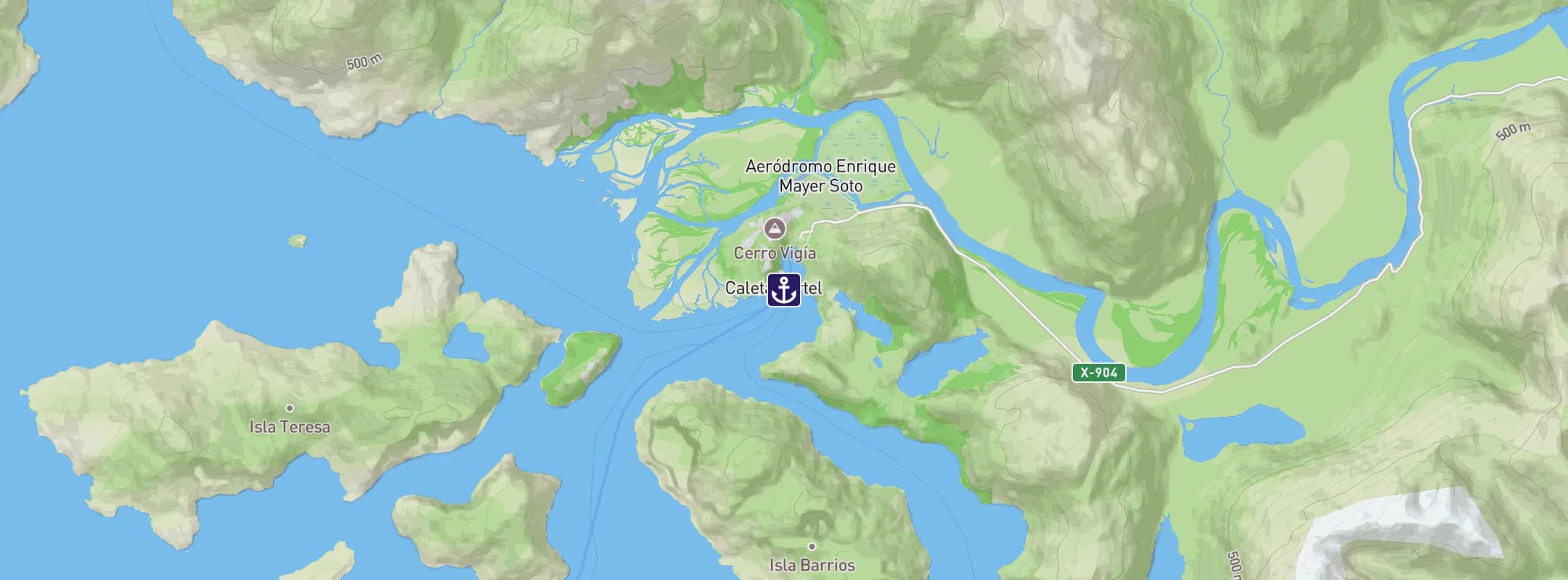 Map of Caleta Tortel