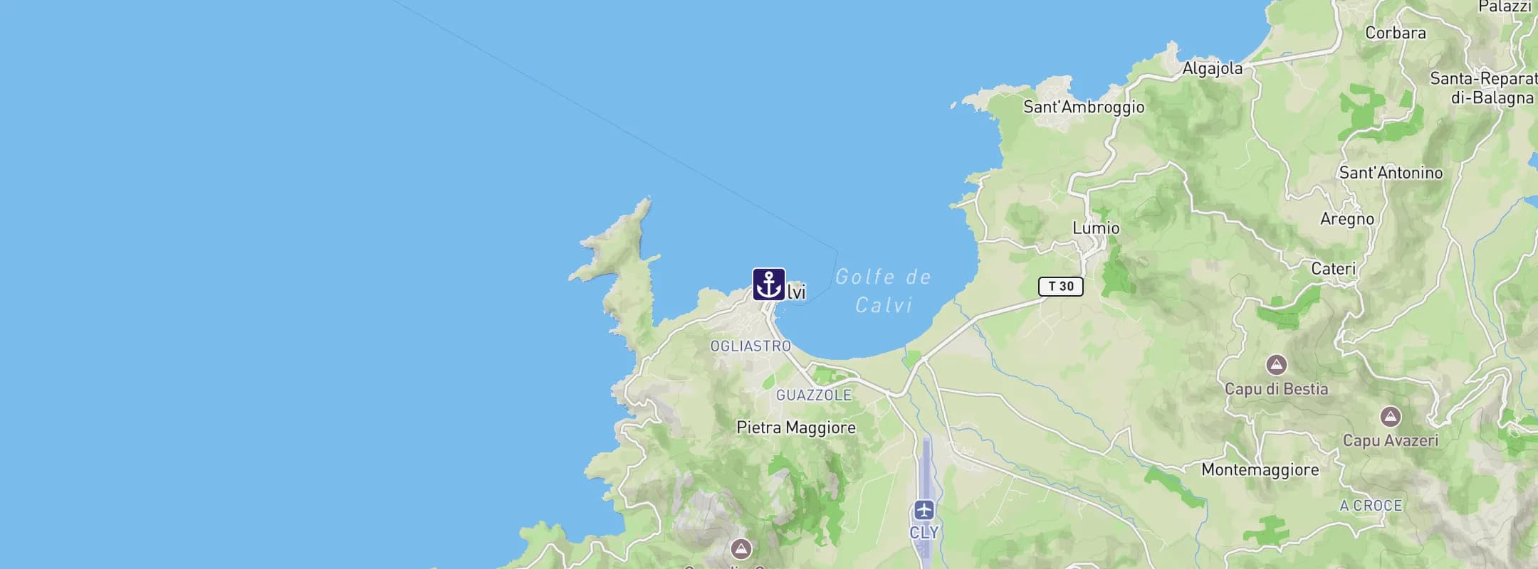 Map of Calvi