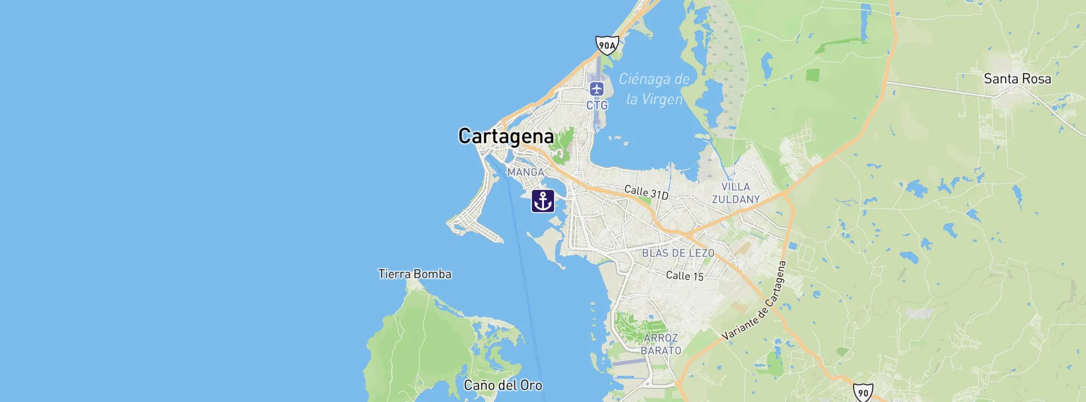 Map of Cartagena