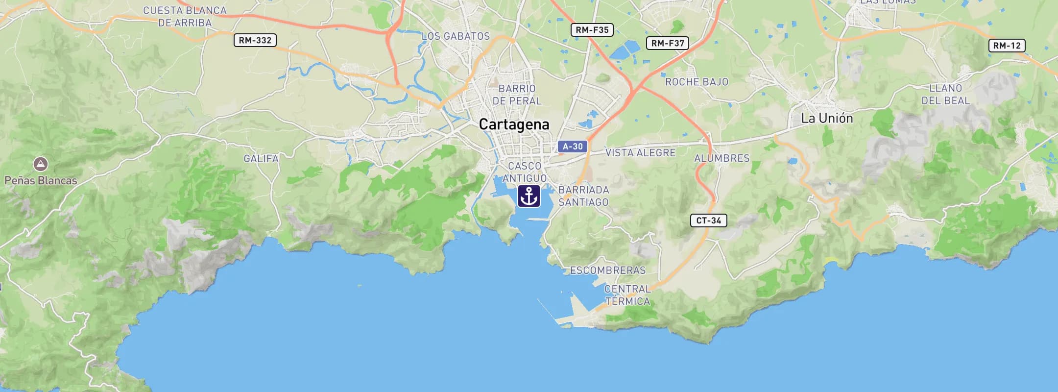 Map of Cartagena