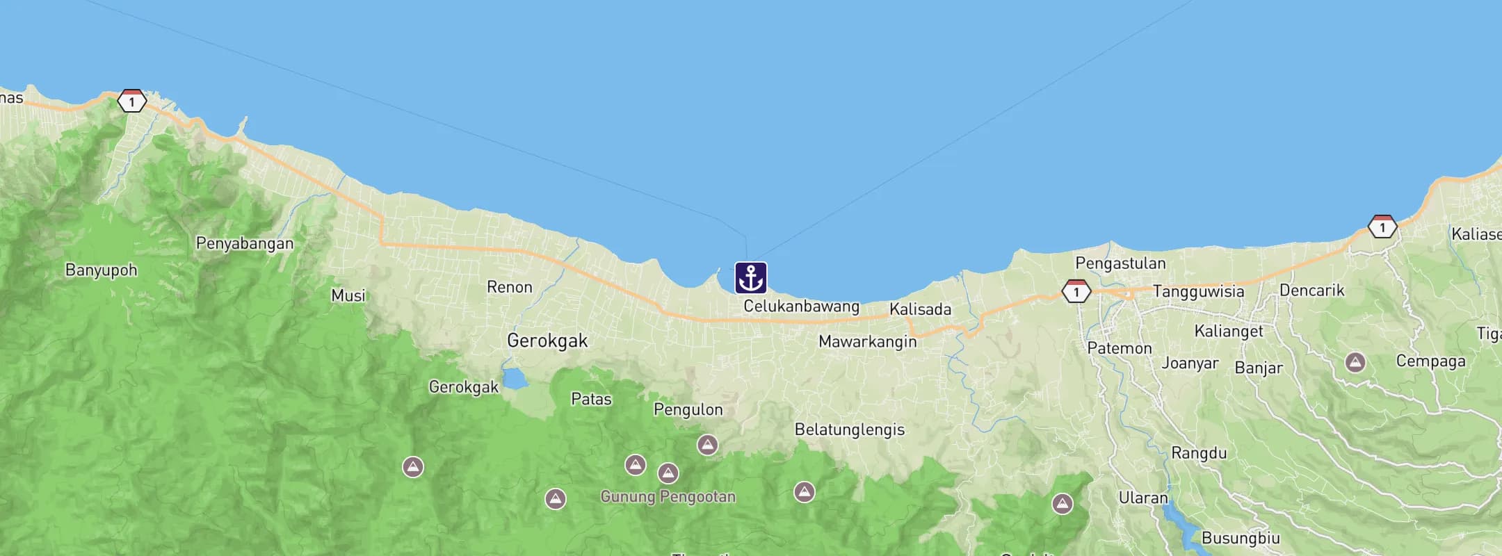 Map of Celukan Bawang