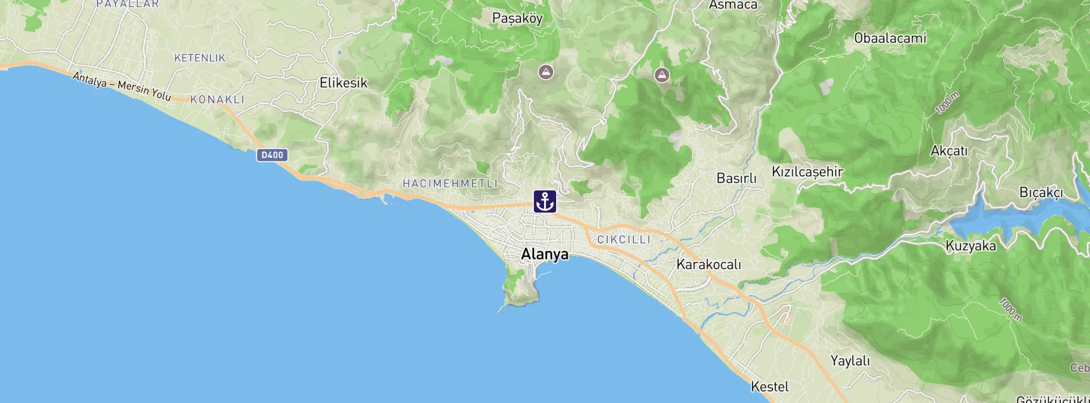 Map of Alanya