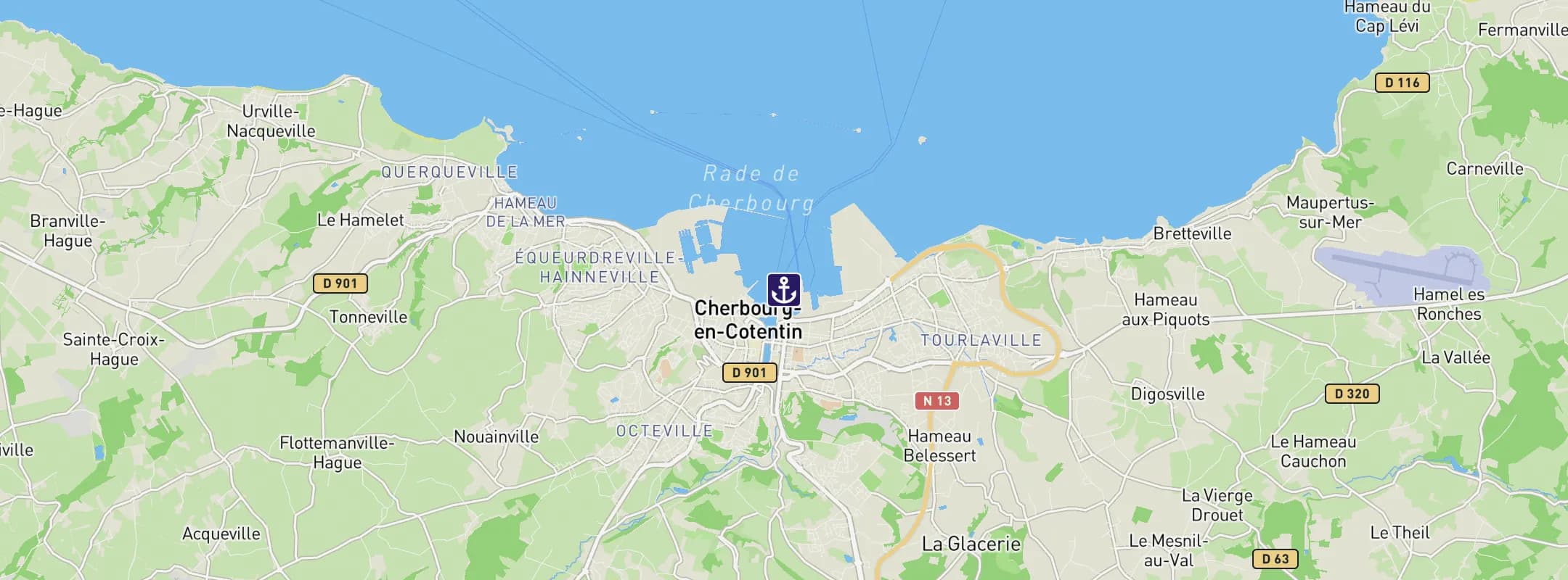 Map of Cherbourg