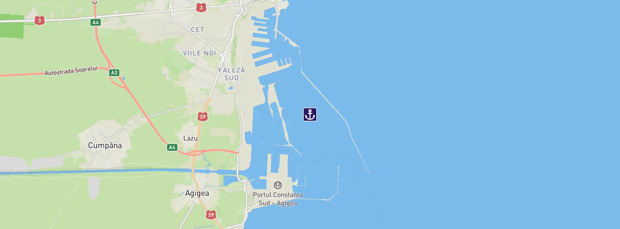 Map of Constanta