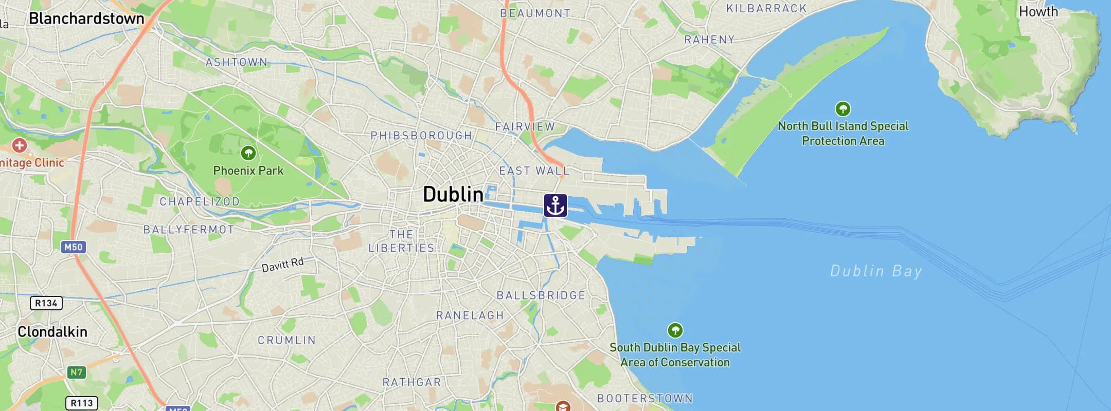 Map of Dublin