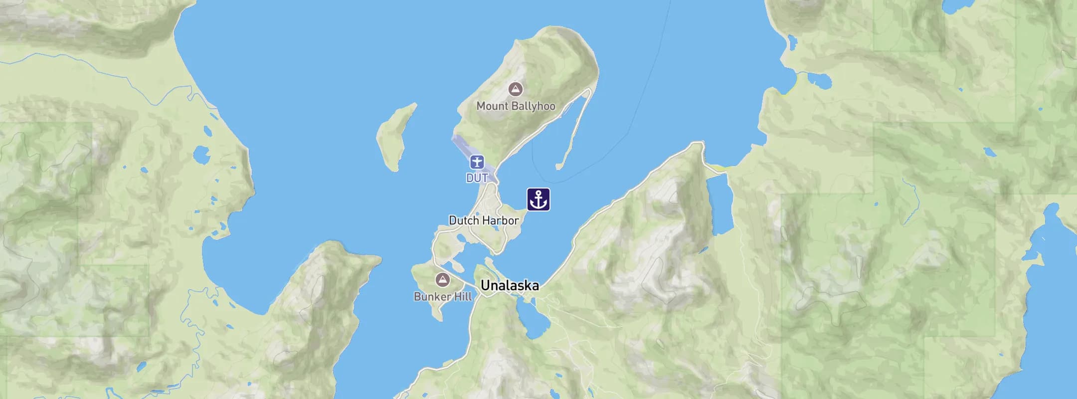 Map of Dutch Harbor Unalaska