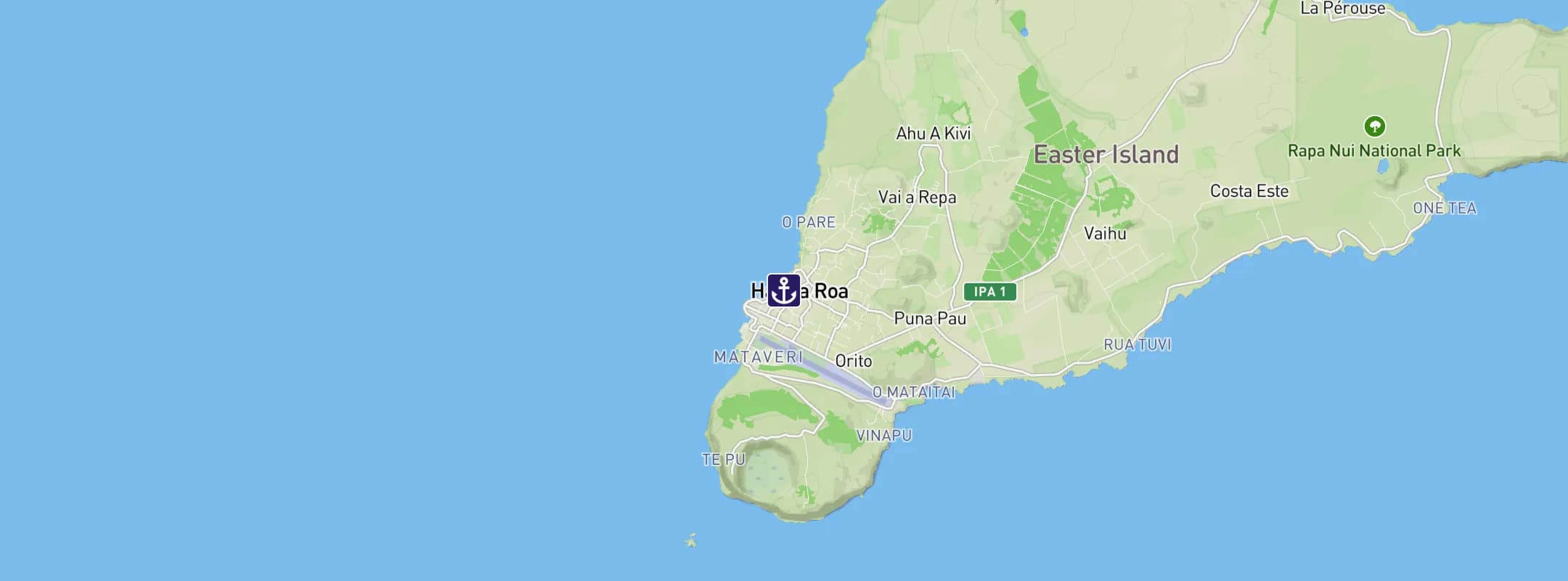 Map of Easter Island Chile