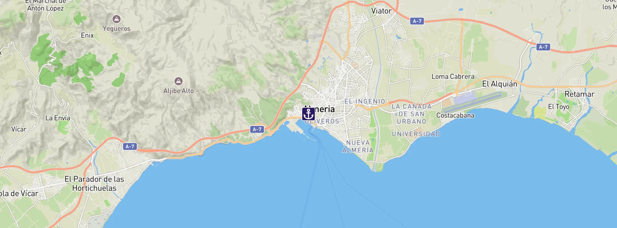 Map of Almeria