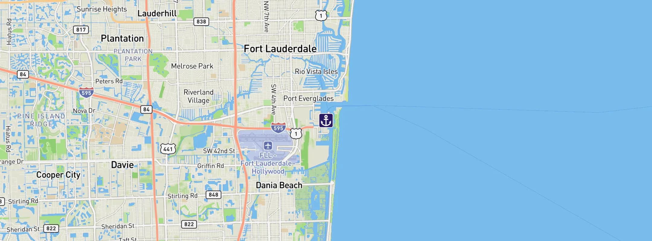 Map of Fort Lauderdale