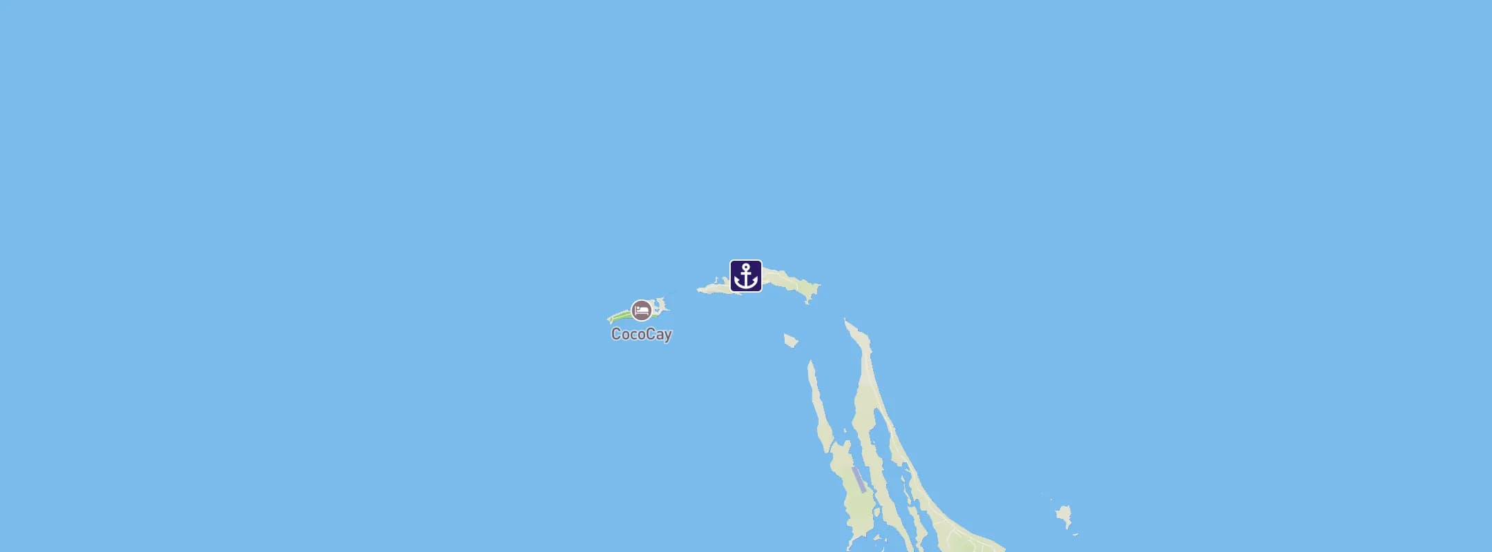 Map of Great Stirrup Cay