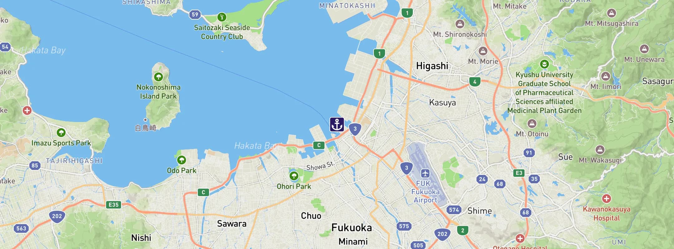 Map of Hakata-Fukuoka City