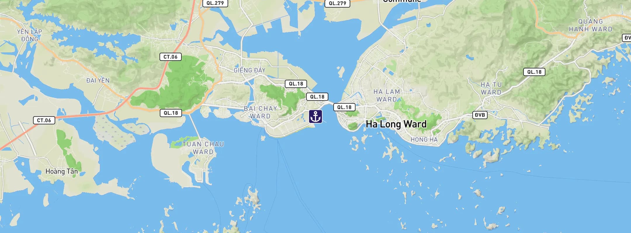 Map of Halong Bay