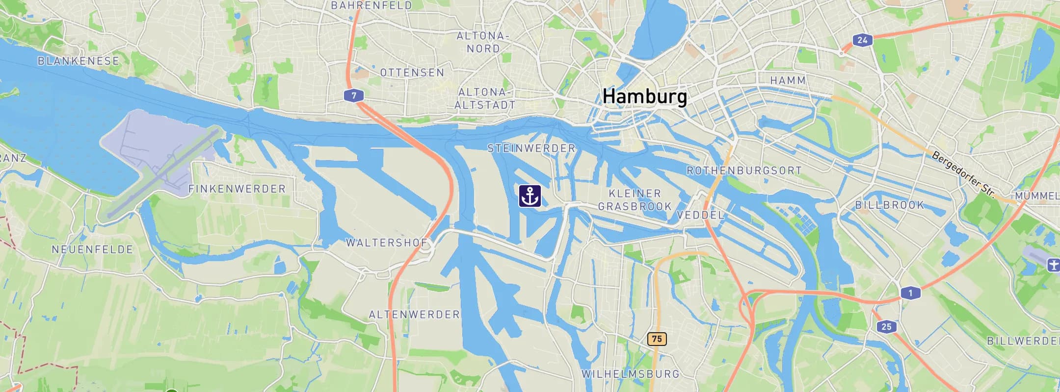 Map of Hamburg
