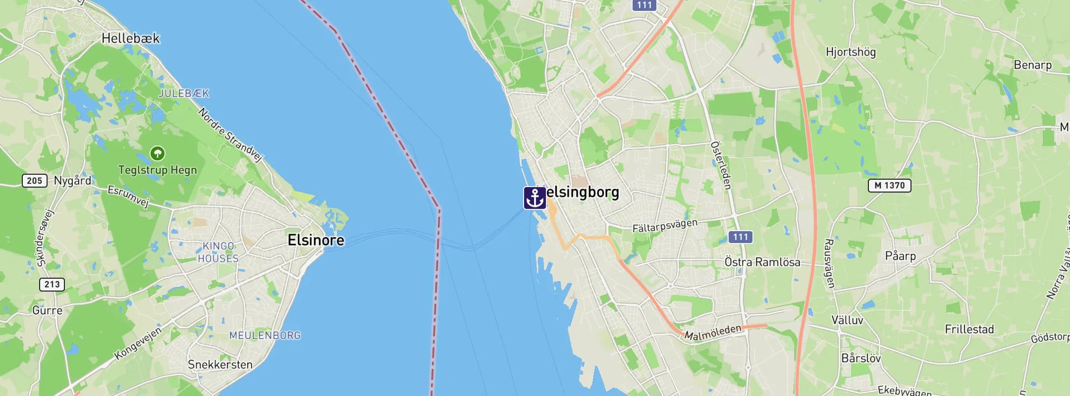 Map of Helsingborg