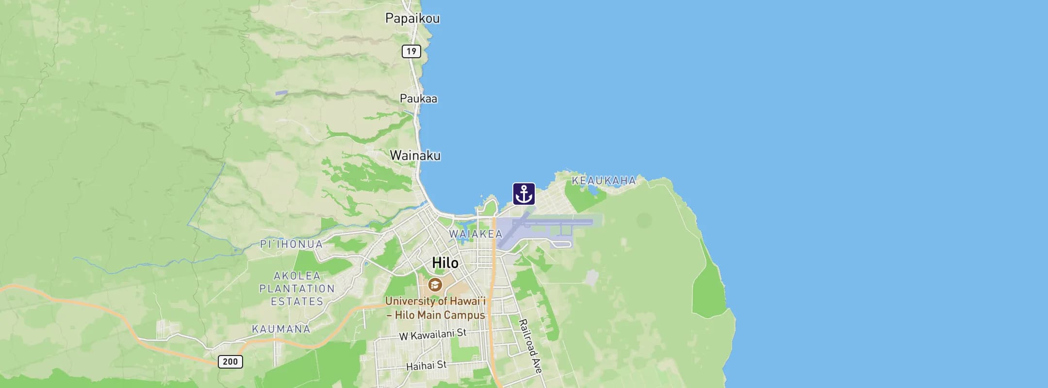 Map of Hilo