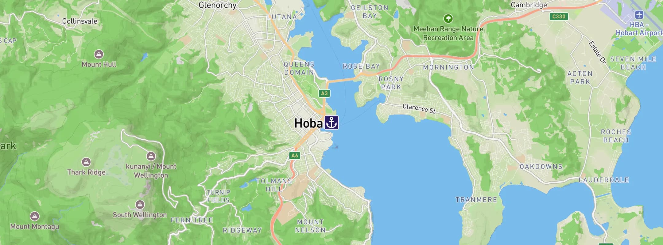 Map of Hobart