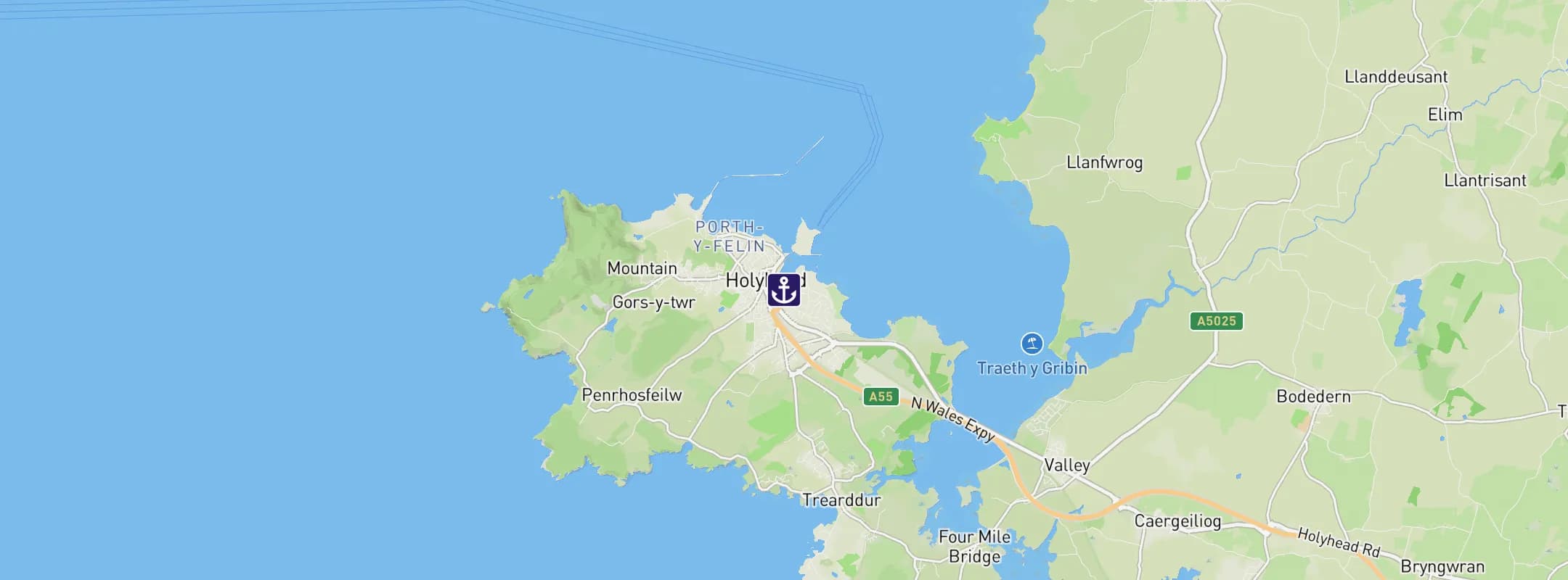 Map of Holyhead