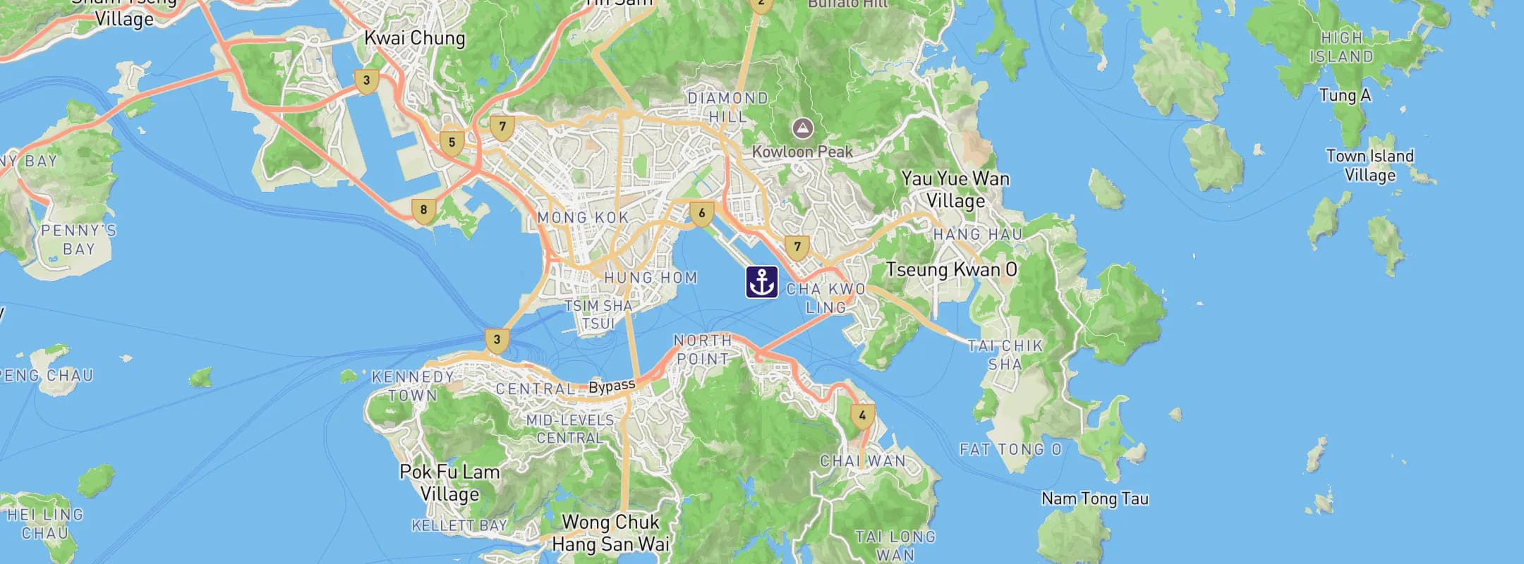Map of Hong Kong