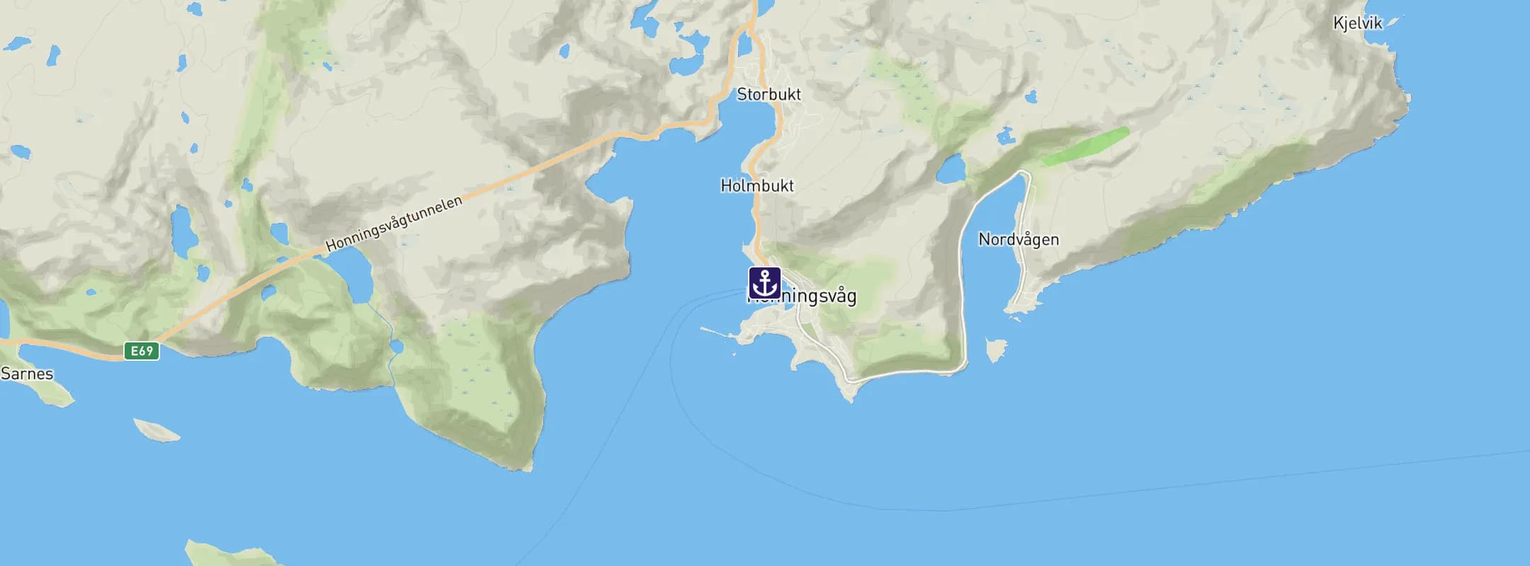 Map of Honningsvag
